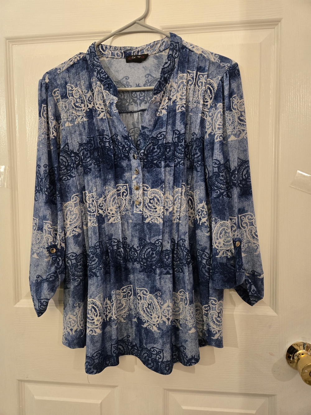 Women’s Cocomo Blue Printed Tunic Top